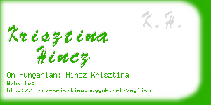 krisztina hincz business card